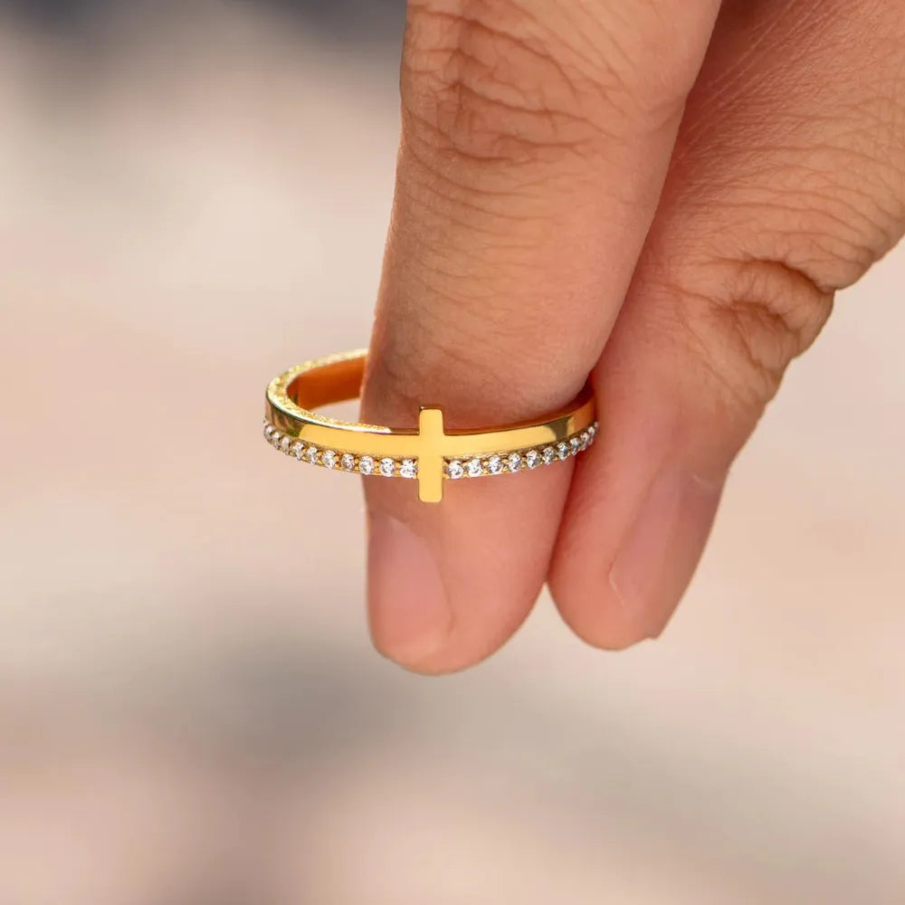 Anillo de Cruz JULIA • Plata de Ley
