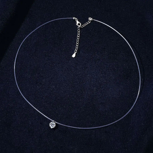 Collar Stella | Punto de Luz Flotante con Moissanita 1ct