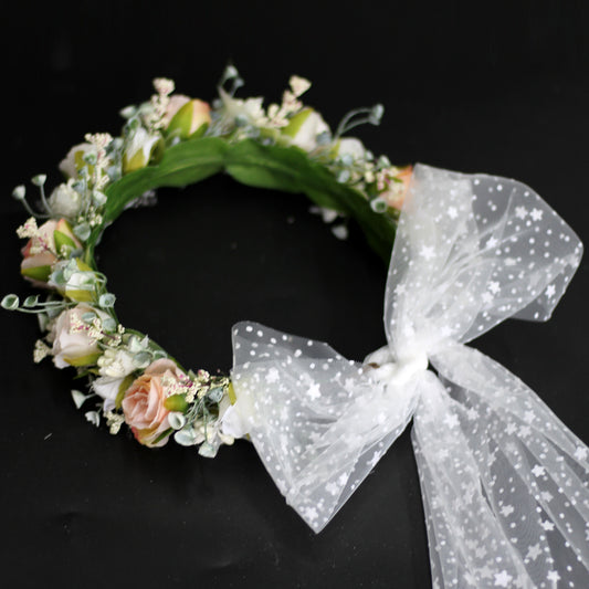 Corona Nupcial de Rosas JULIETA • Accesorio de Cabello