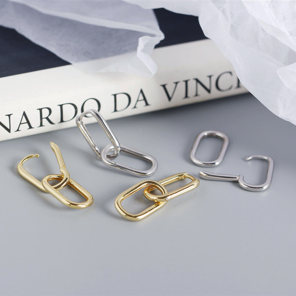 Pendientes Ovalados VALERIE • Plata de Ley y baño de Oro 18k