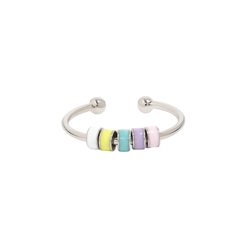 Anillo Antiestrés giratorio y ajustable "Serenity" Hecho Plata 925