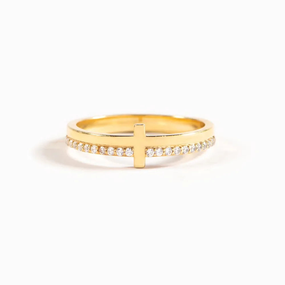 Anillo de Cruz JULIA • Plata de Ley