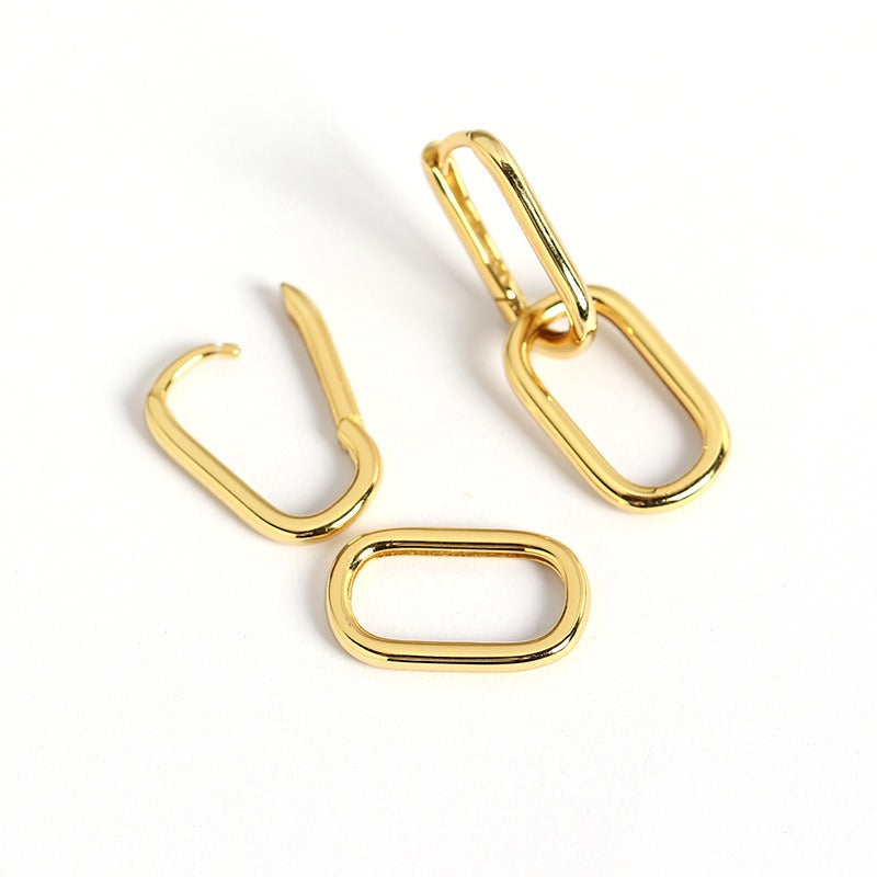 Pendientes Ovalados VALERIE • Plata de Ley y baño de Oro 18k