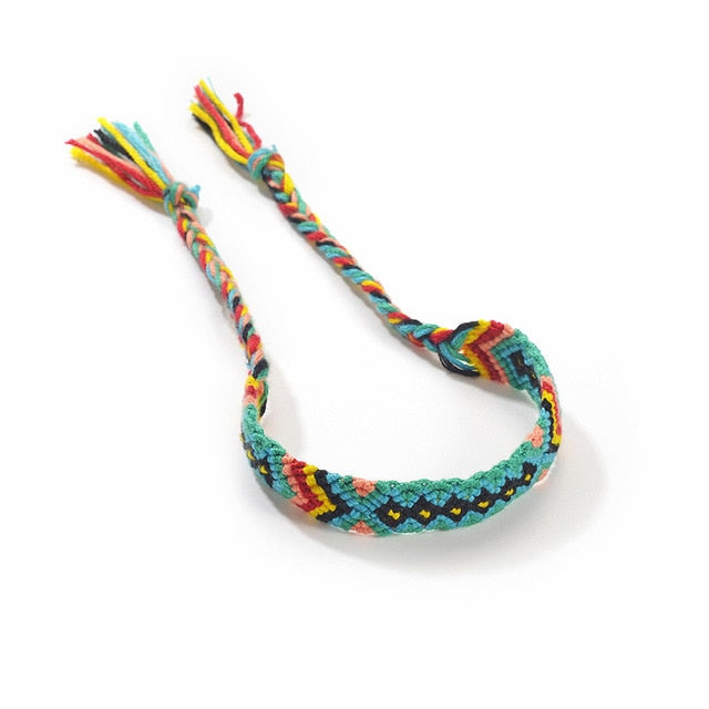 Pulsera de Algodón Étnica ELENA • Estilo Boho Hecha a Mano