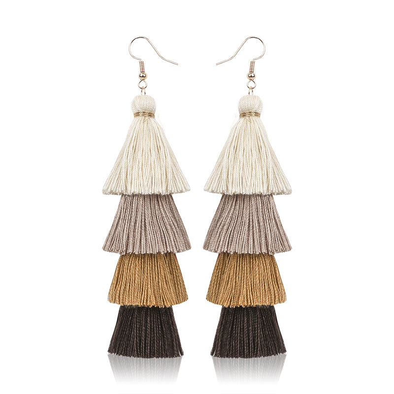 Pendientes Étnicos de Hilo y Ratán INÉS • Estilo Boho