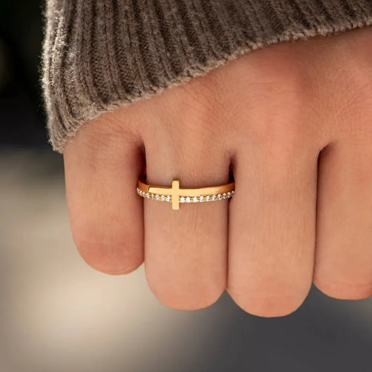 Anillo de Cruz JULIA • Plata de Ley
