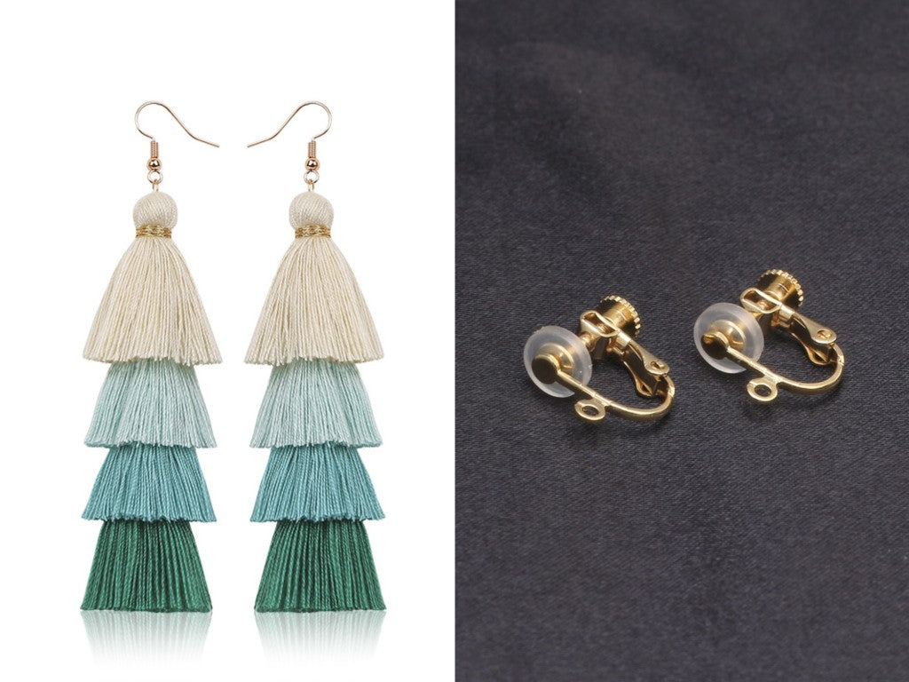 Pendientes Étnicos de Hilo y Ratán INÉS • Estilo Boho