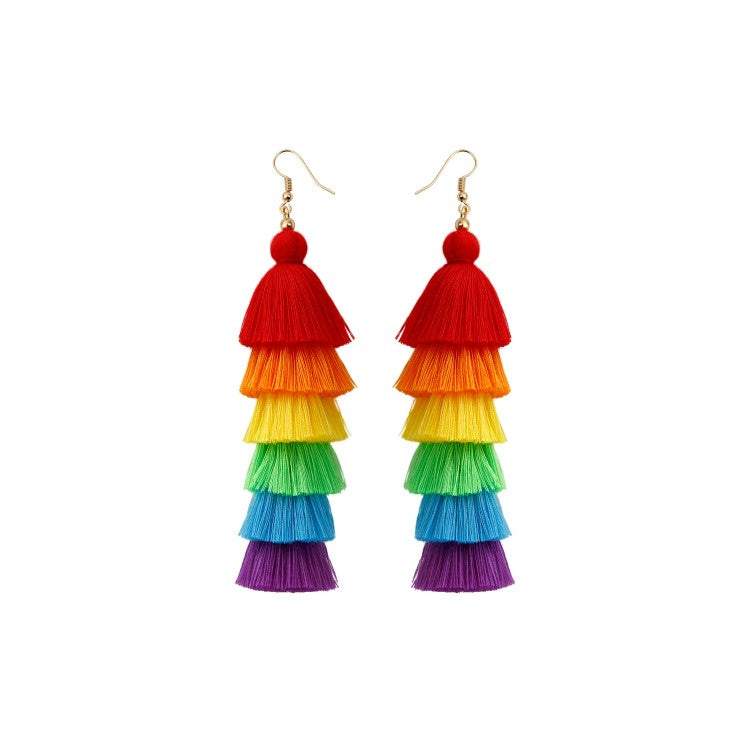 Pendientes Étnicos de Hilo y Ratán INÉS • Estilo Boho