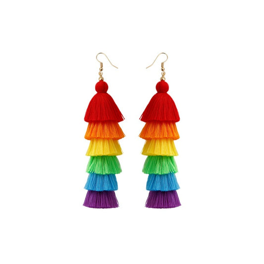 Pendientes Étnicos de Hilo y Ratán INÉS • Estilo Boho