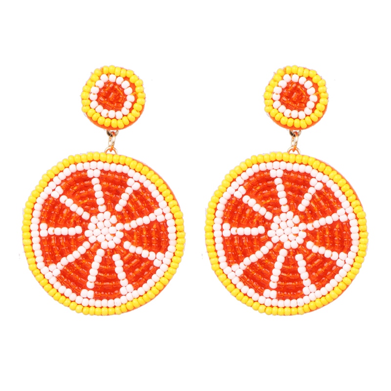 Pendientes Redondos de Frutas REBECA • Estilo Boho Summer