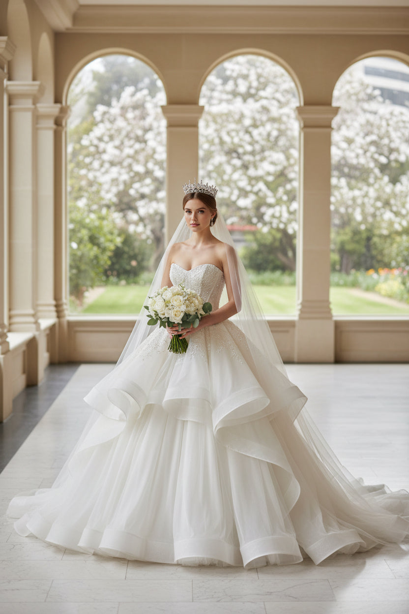 Corona Nupcial GABRIELLE • Accesorio de Cabello