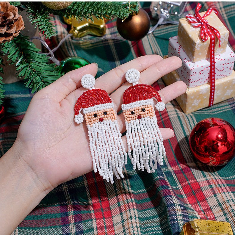 Pendientes de Mostacilla Árbol de Navidad NOELIA • Edición Festiva