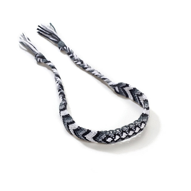 Pulsera de Algodón Étnica ELENA • Estilo Boho Hecha a Mano