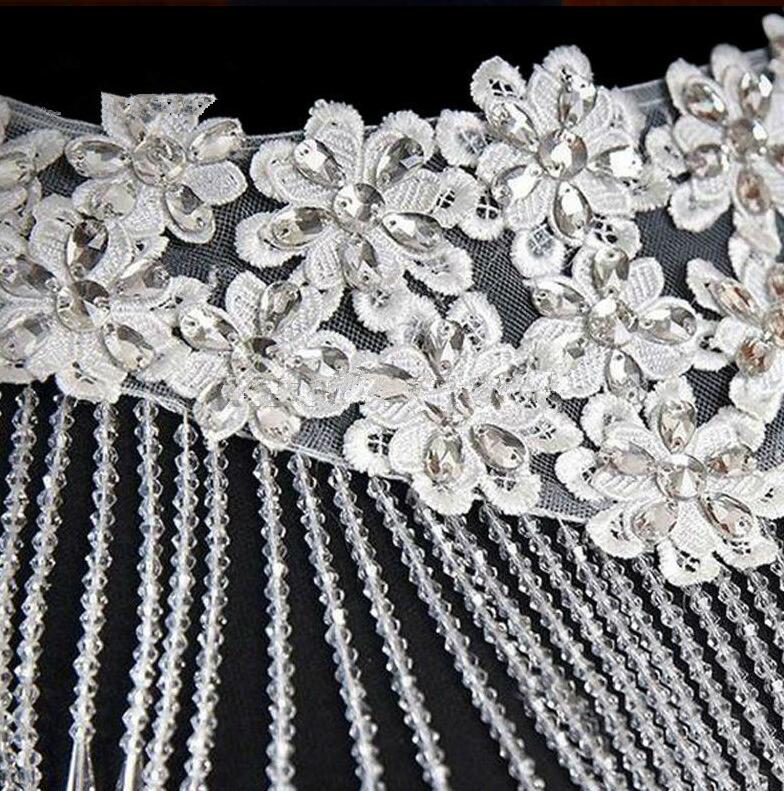 Bolero Nupcial Blanco con Apliques de Cristal LUNA • Accesorio de Novia