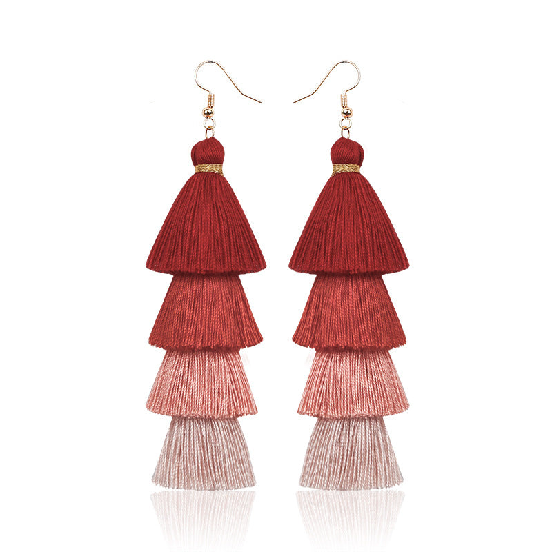 Pendientes Étnicos de Hilo y Ratán INÉS • Estilo Boho