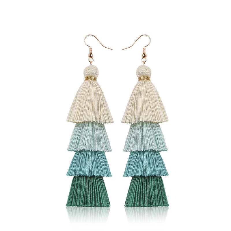 Pendientes Étnicos de Hilo y Ratán INÉS • Estilo Boho