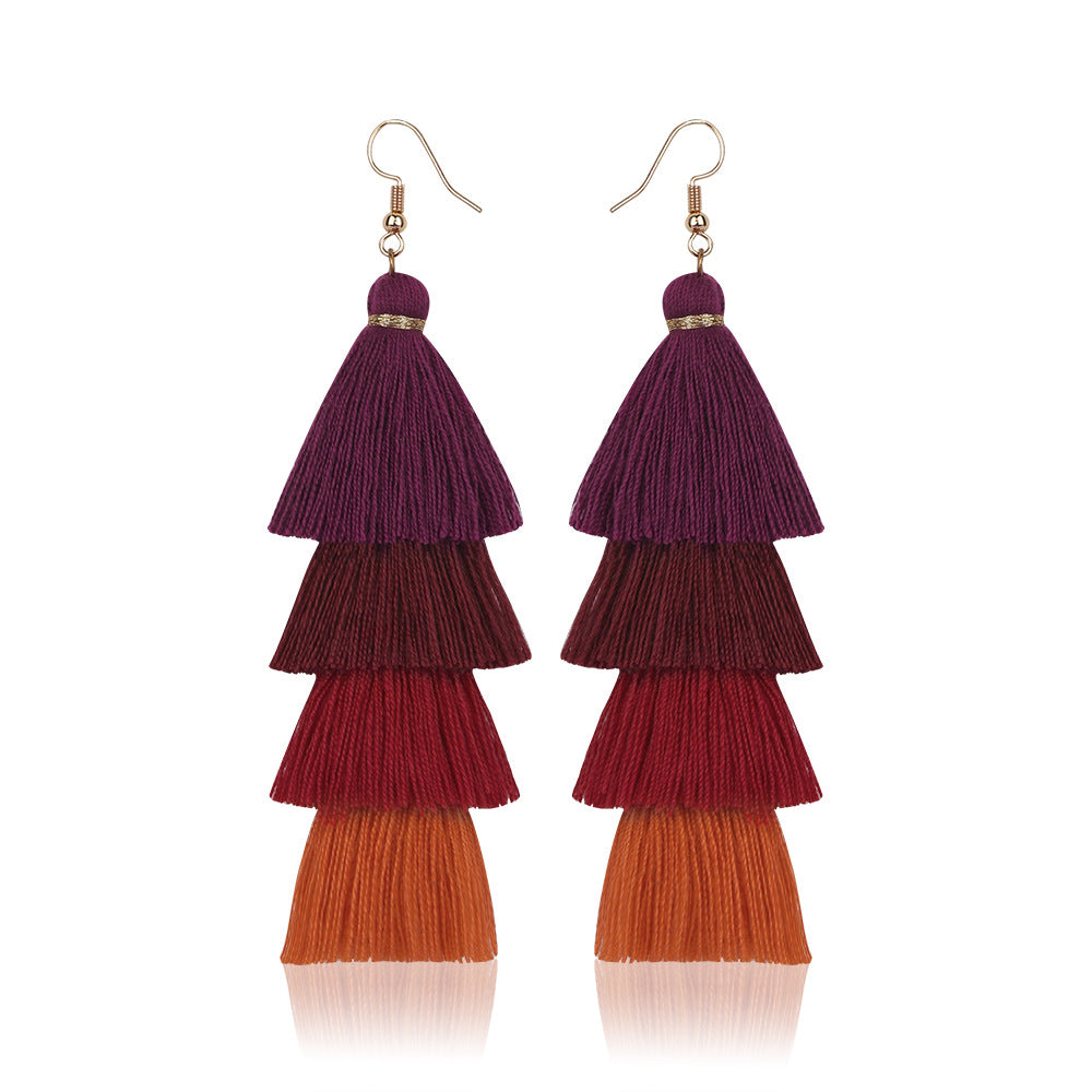 Pendientes Étnicos de Hilo y Ratán INÉS • Estilo Boho
