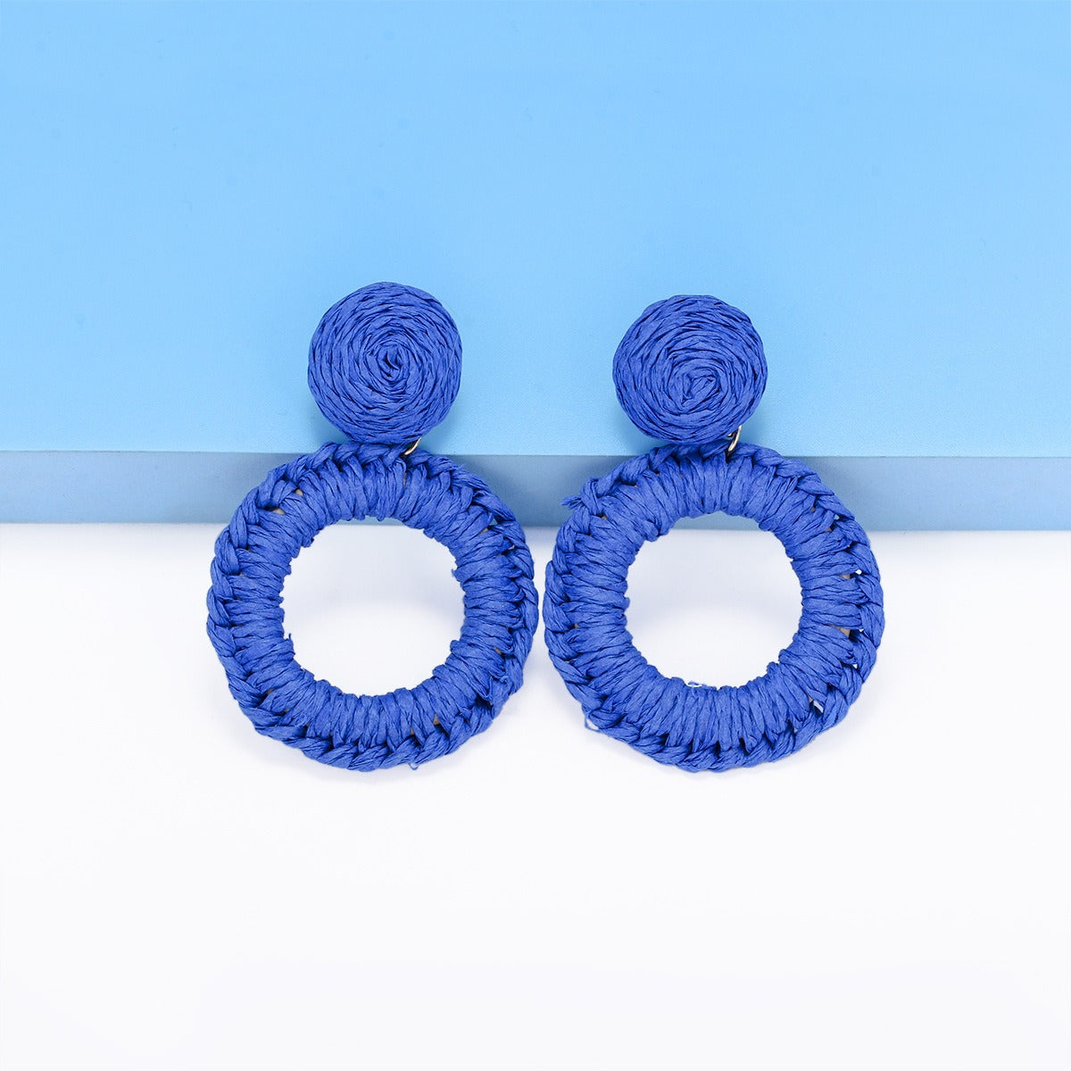 Pendientes de Rafia Trenzada OLIVIA • Estilo Playero para el Verano