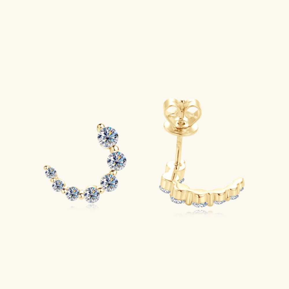 Pendientes de Botón DIANA • Plata y Moasánita