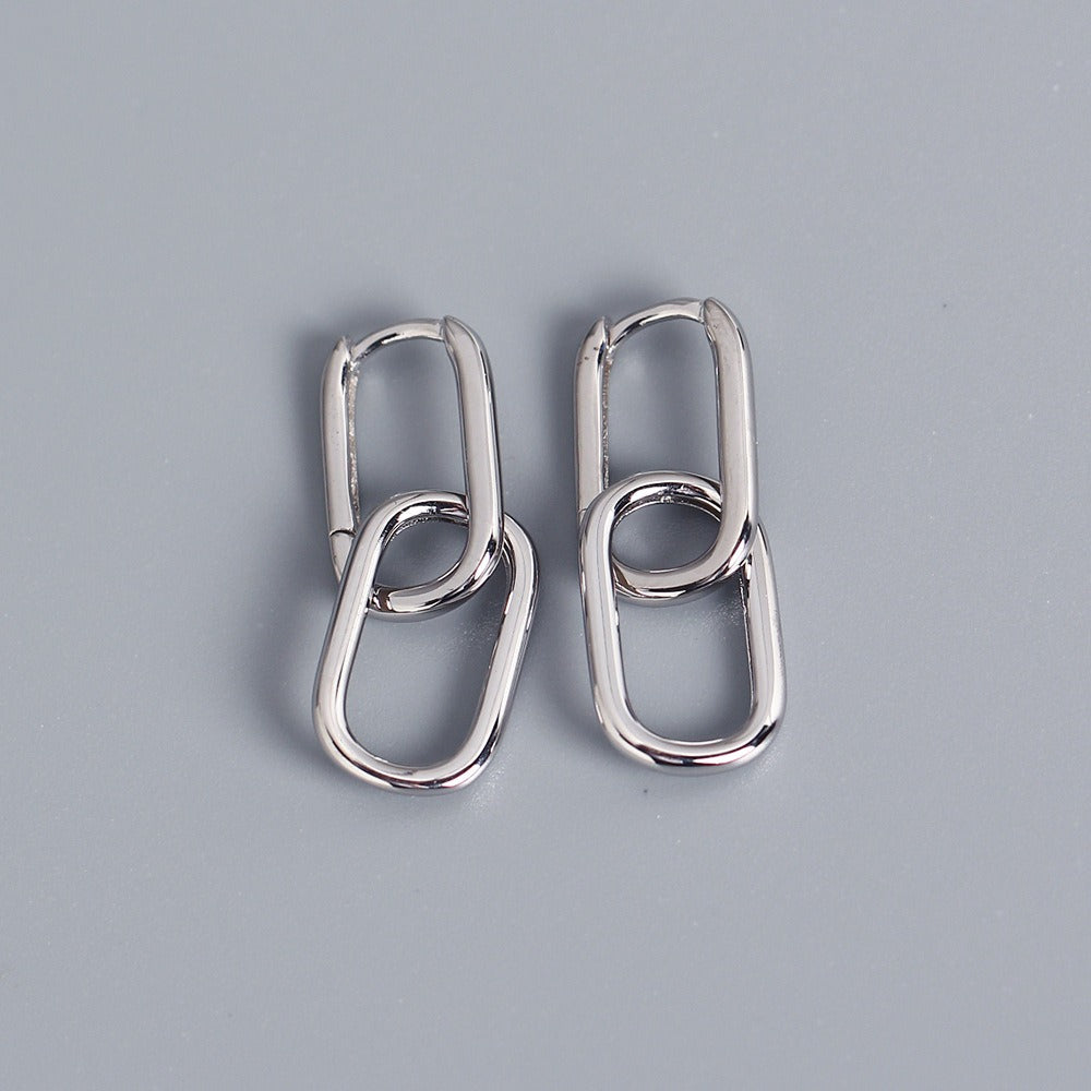 Pendientes Ovalados VALERIE • Plata de Ley y baño de Oro 18k