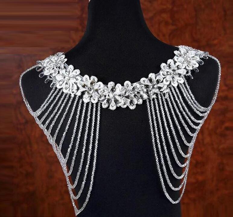 Bolero Nupcial Blanco con Apliques de Cristal LUNA • Accesorio de Novia