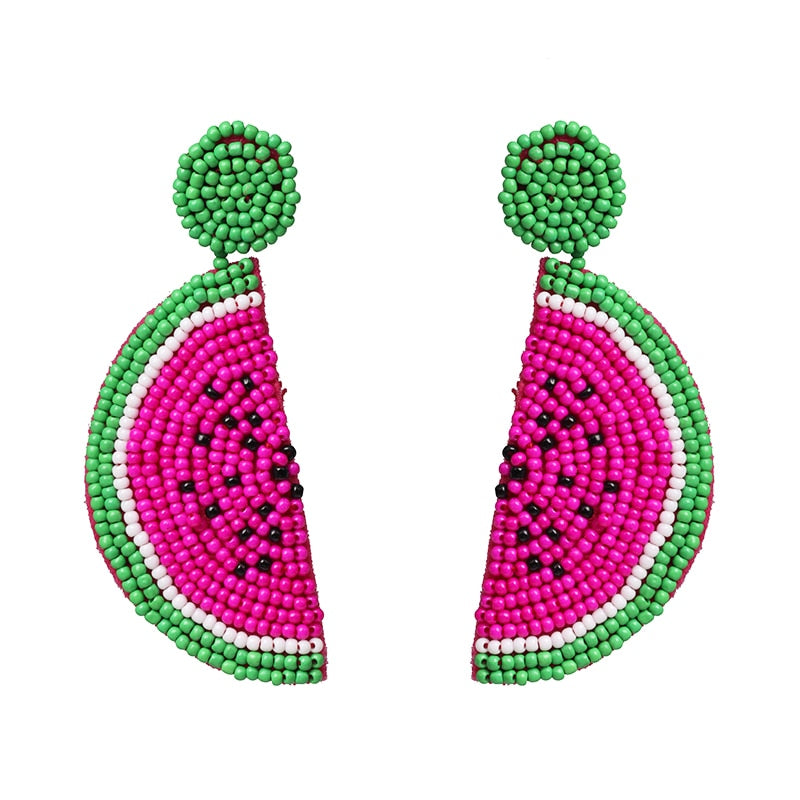 Pendientes Redondos de Frutas REBECA • Estilo Boho Summer