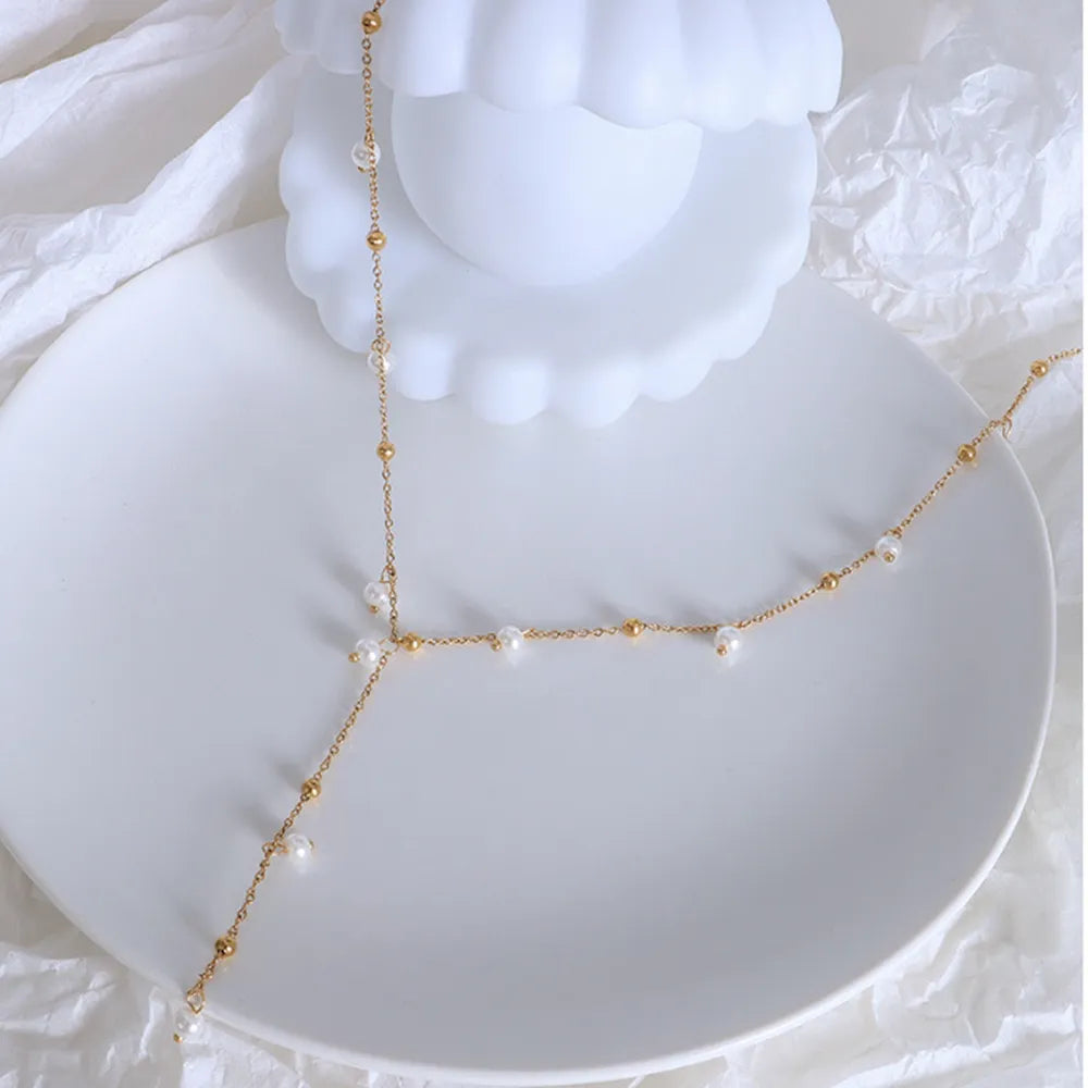 Collar Colgante de Perla Bañado en Oro 18K • Clásico Atemporal