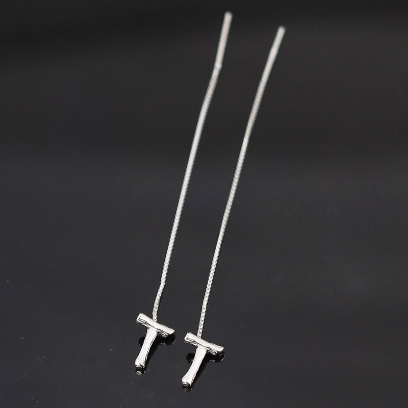 Pendientes de Inicial colgante MIA • Plata de Ley