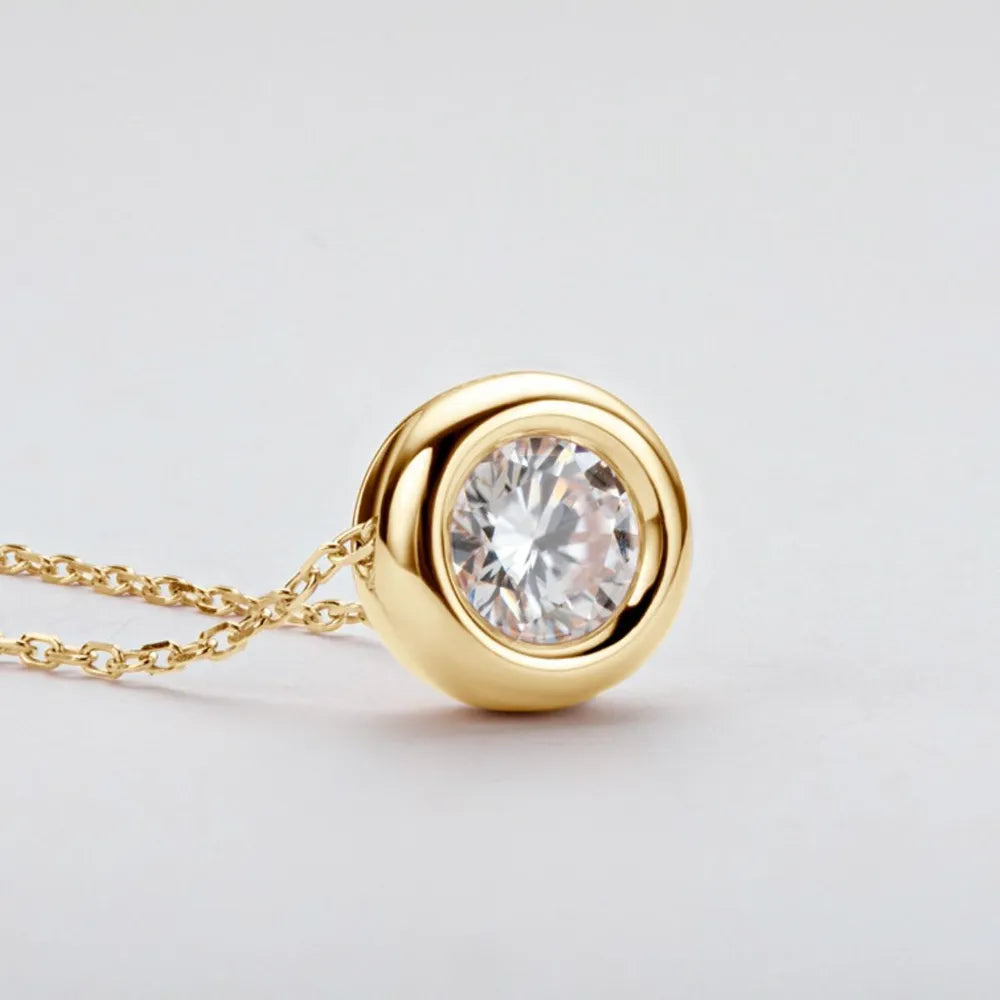 Collar Aurora | Solitario de Moissanita 1ct en Plata 925
