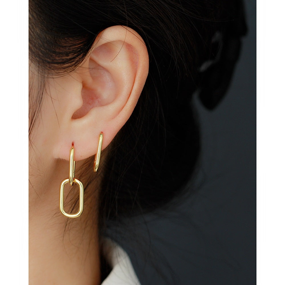 Pendientes Ovalados VALERIE • Plata de Ley y baño de Oro 18k