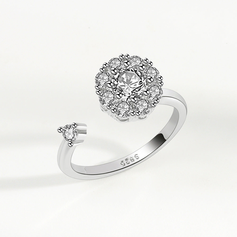 Anillo Valeria | Giratorio y Antiestrés Anillo Plata 925 y Baño de Oro