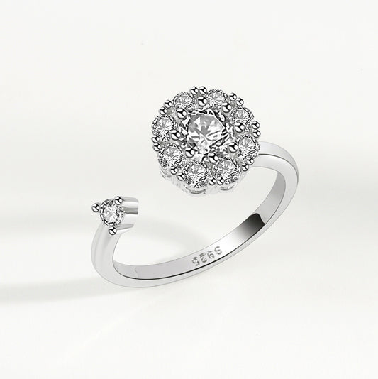 Anillo Valeria | Giratorio y Antiestrés Anillo Plata 925 y Baño de Oro