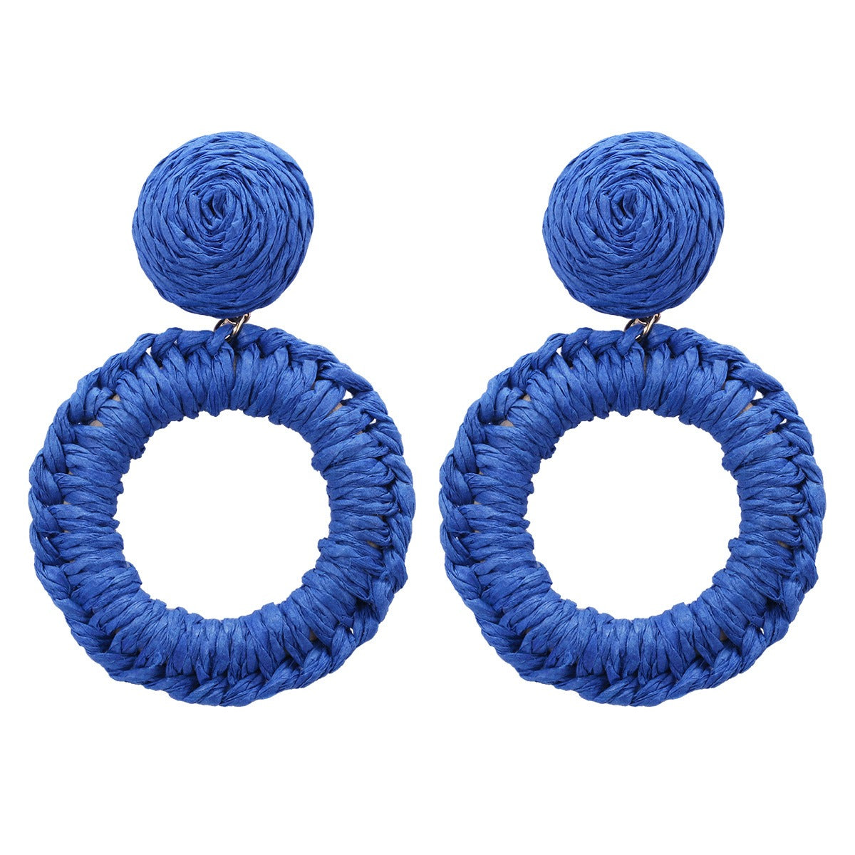 Pendientes de Rafia Trenzada OLIVIA • Estilo Playero para el Verano