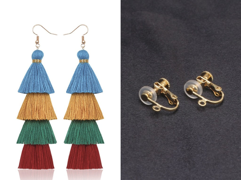 Pendientes Étnicos de Hilo y Ratán INÉS • Estilo Boho