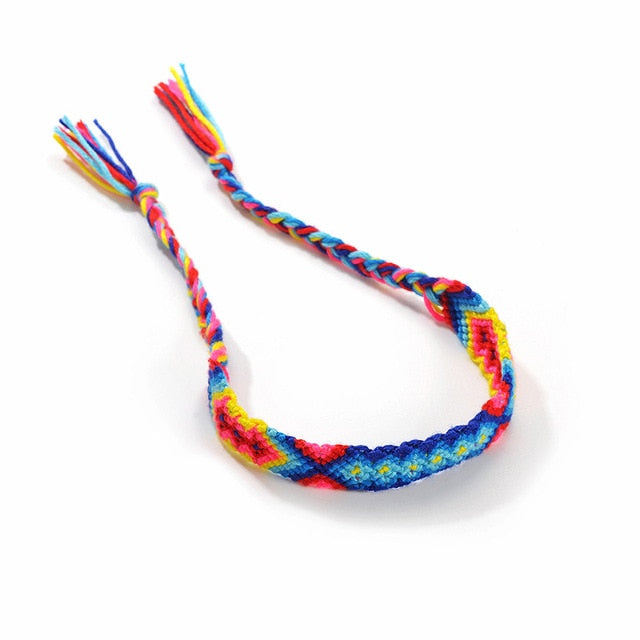 Pulsera de Algodón Étnica ELENA • Estilo Boho Hecha a Mano