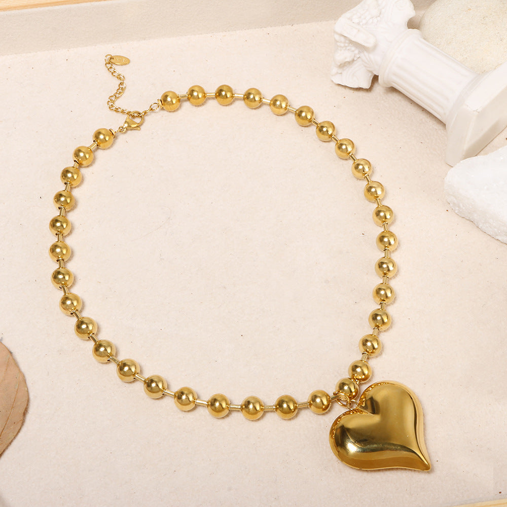 Collar y Pulsera de Corazón GEORGIA • Acero e Inoxidable