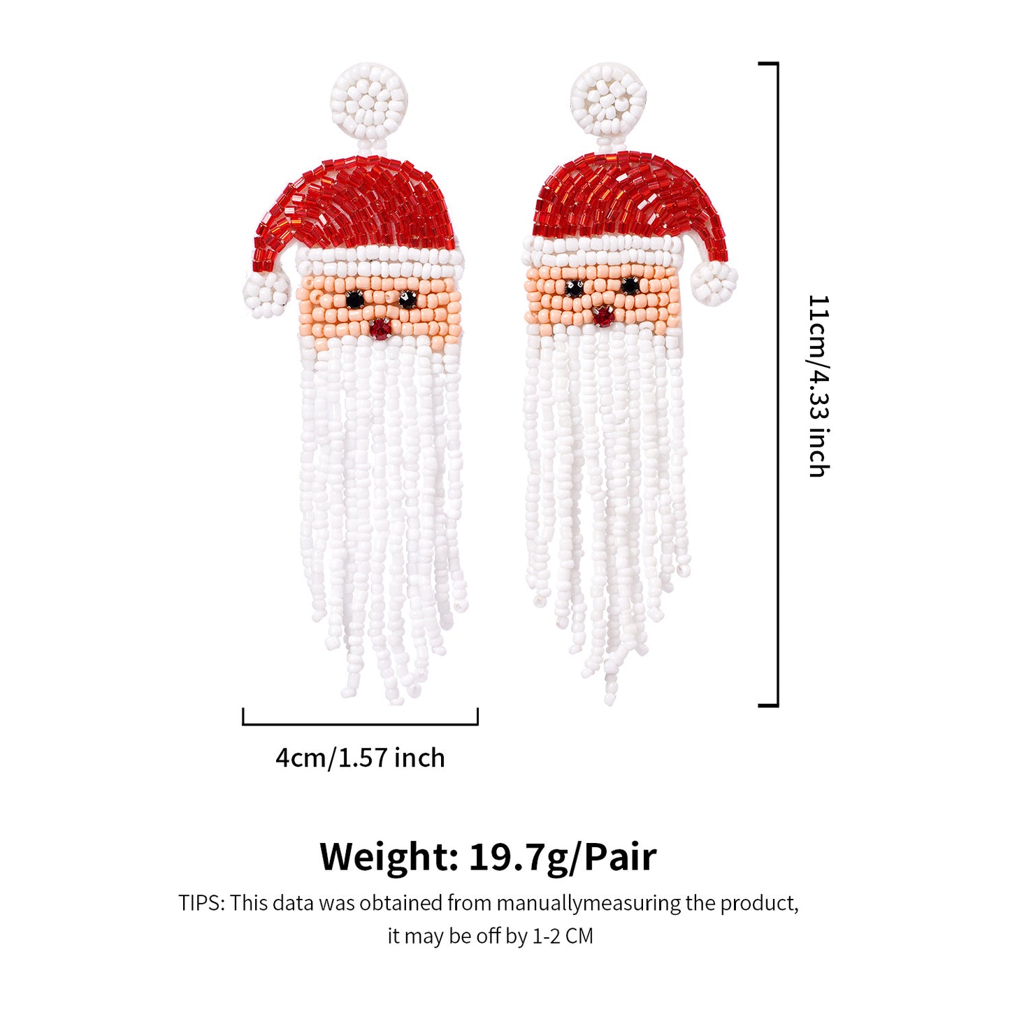 Pendientes de Mostacilla Árbol de Navidad NOELIA • Edición Festiva
