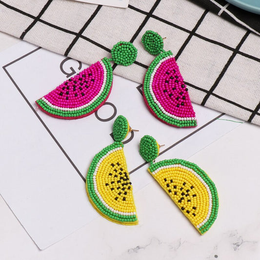 Pendientes Redondos de Frutas REBECA • Estilo Boho Summer