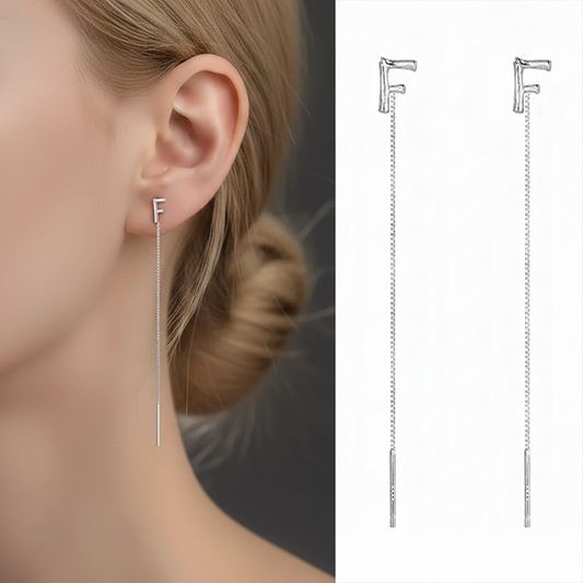 Pendientes de Inicial colgante MIA • Plata de Ley