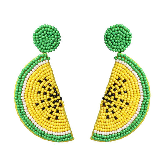 Pendientes Redondos de Frutas REBECA • Estilo Boho Summer