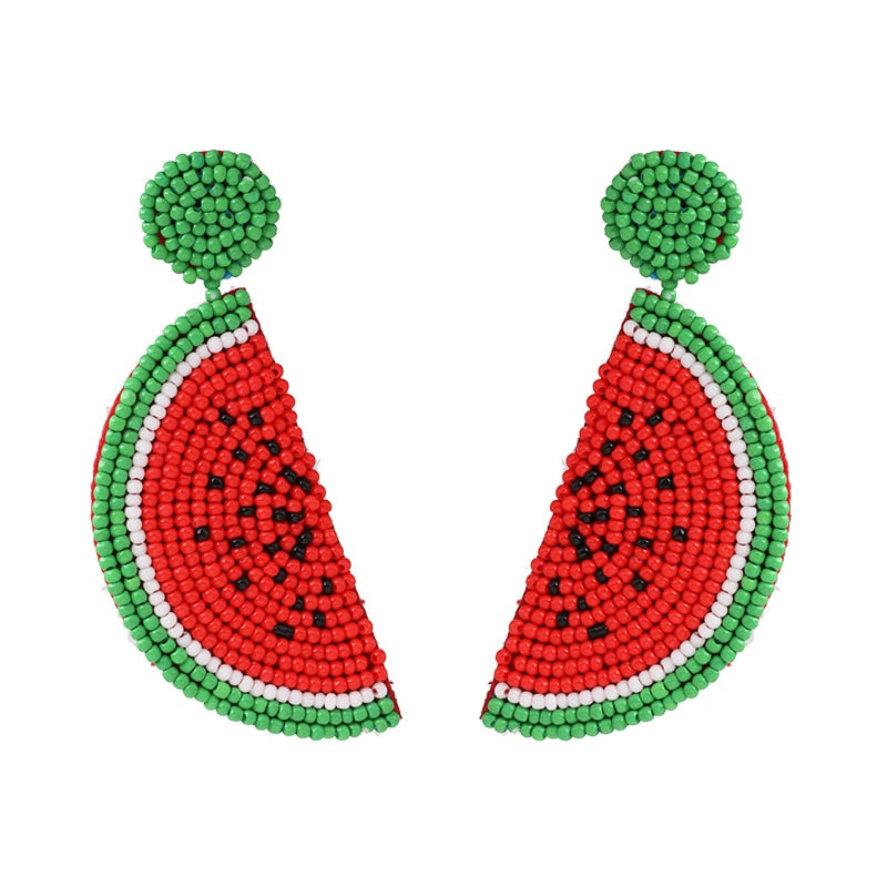 Pendientes Redondos de Frutas REBECA • Estilo Boho Summer