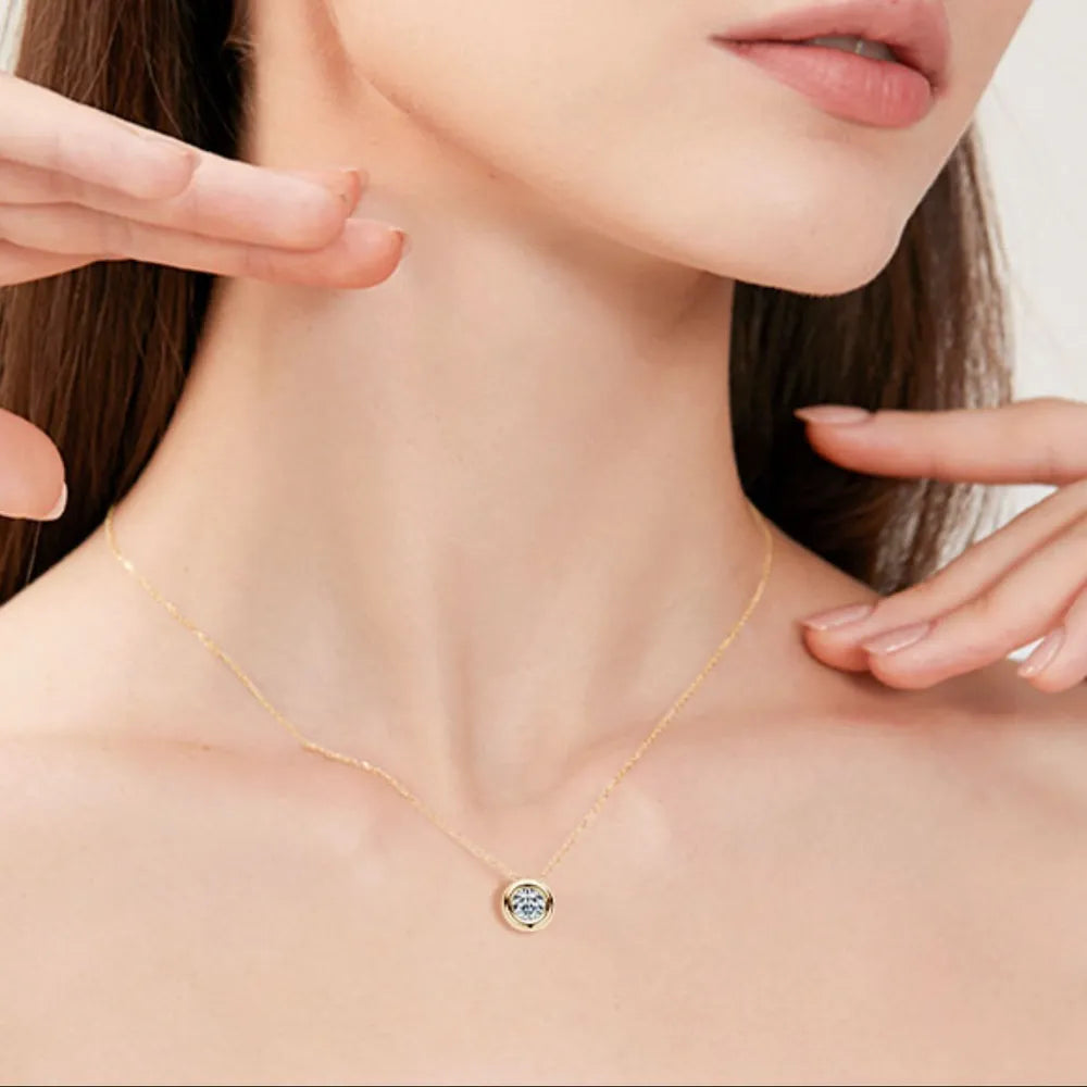 Collar Aurora | Solitario de Moissanita 1ct en Plata 925