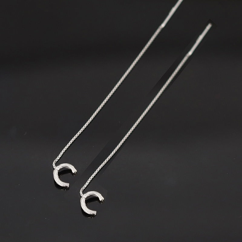 Pendientes de Inicial colgante MIA • Plata de Ley
