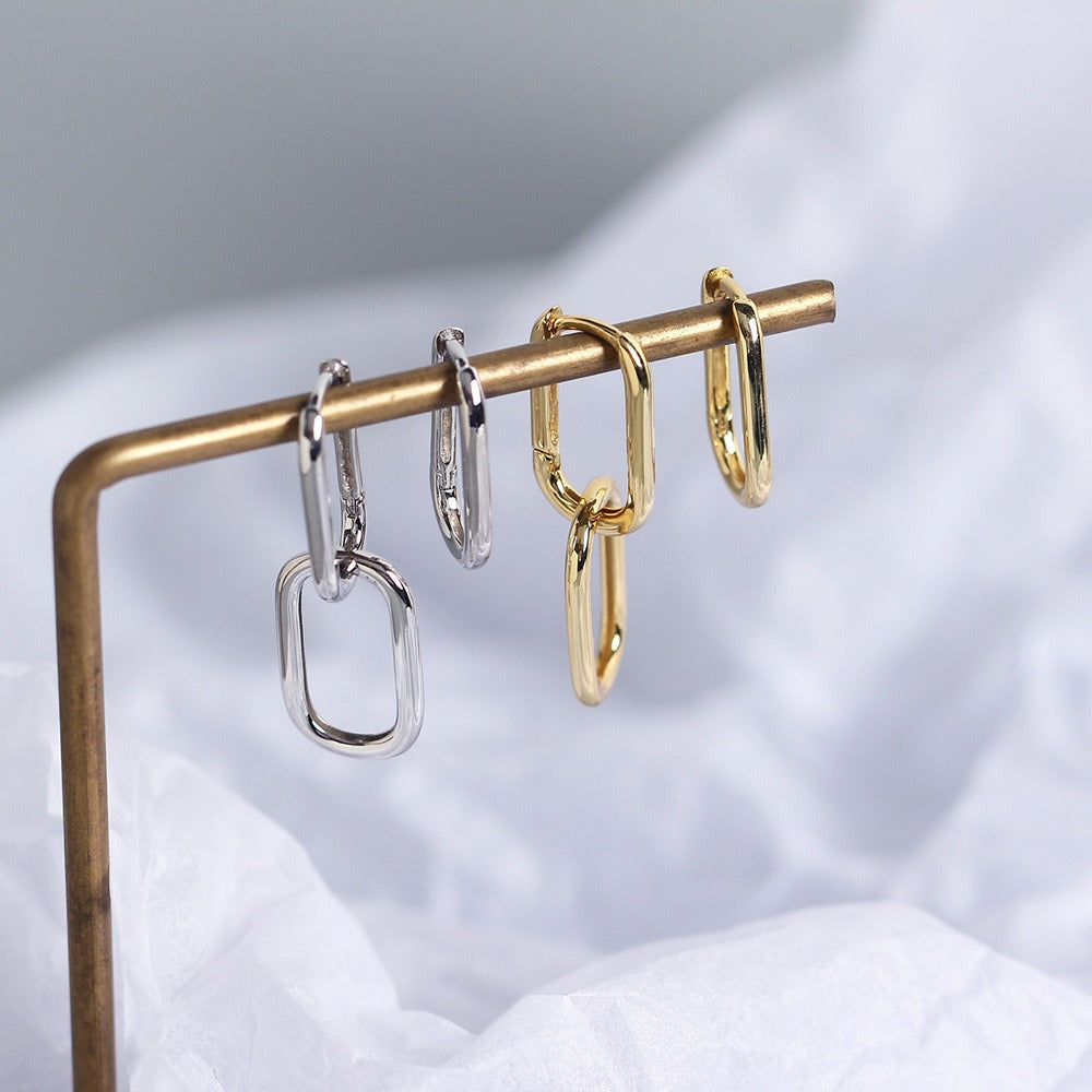 Pendientes Ovalados VALERIE • Plata de Ley y baño de Oro 18k