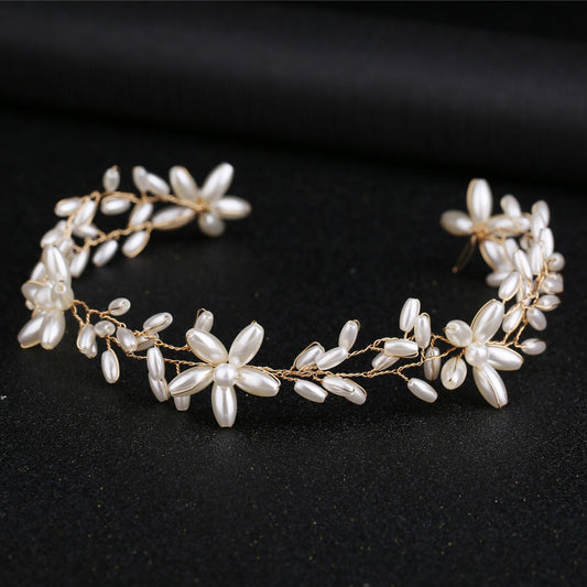 Tocado de Perlas Entrelazadas MARÍA • Accesorio de Cabello
