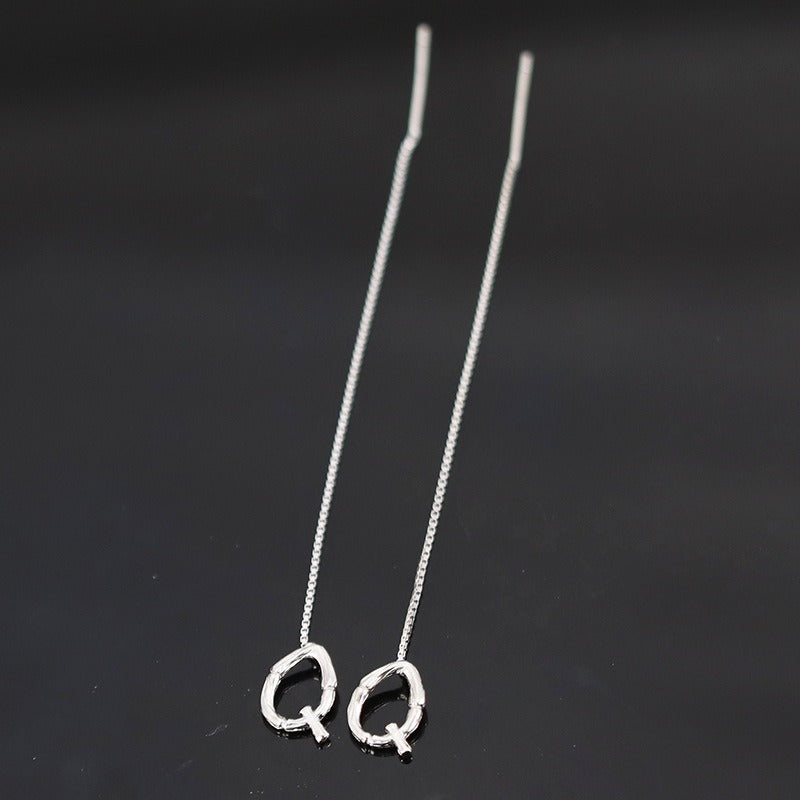 Pendientes de Inicial colgante MIA • Plata de Ley
