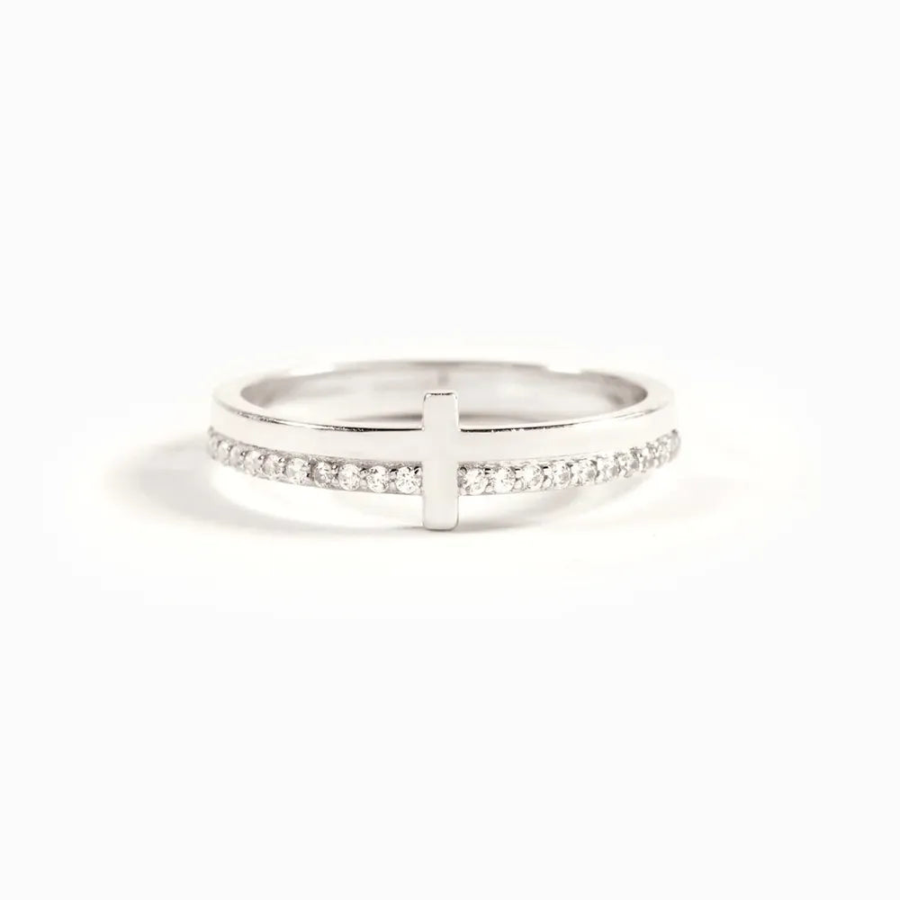 Anillo de Cruz JULIA • Plata de Ley