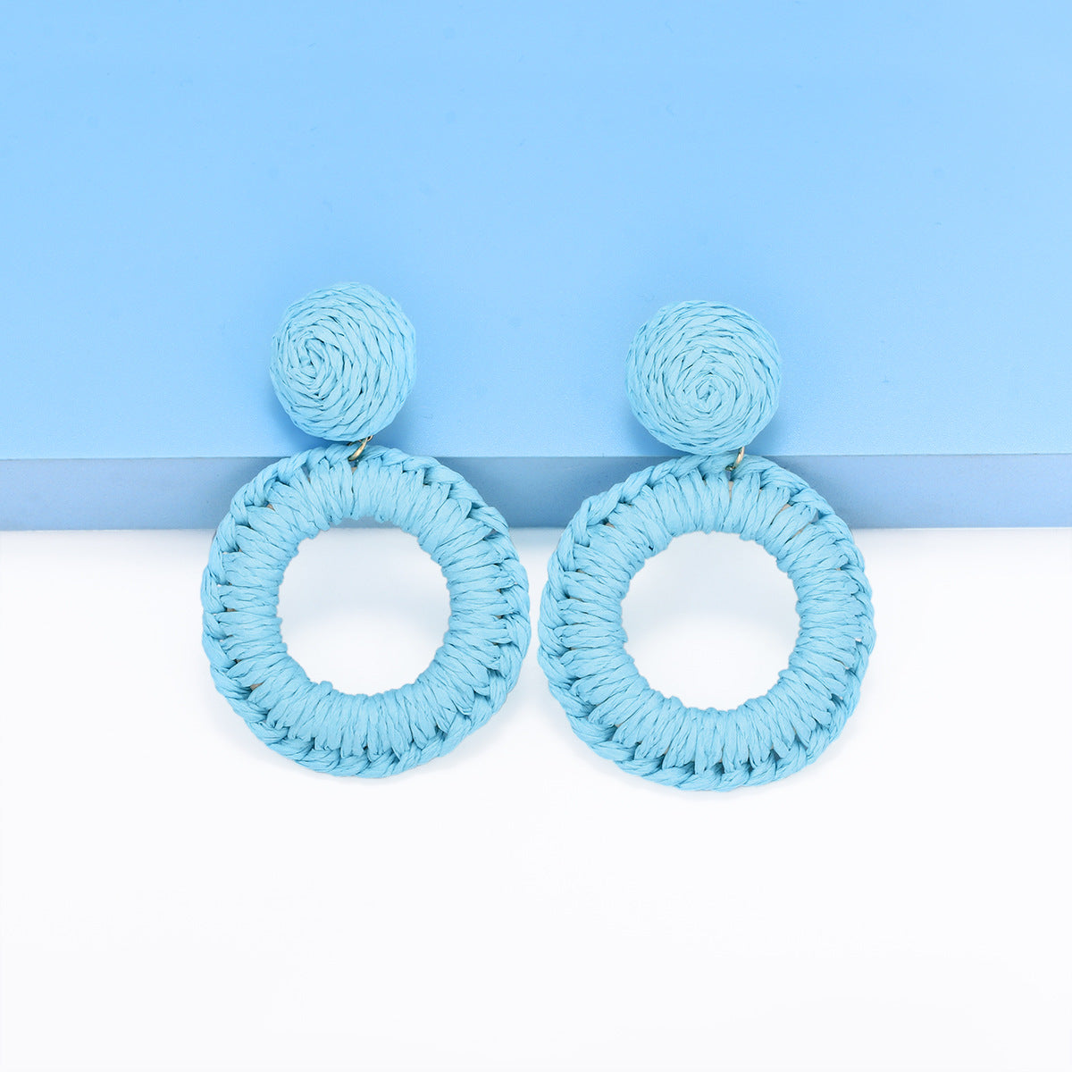 Pendientes de Rafia Trenzada OLIVIA • Estilo Playero para el Verano
