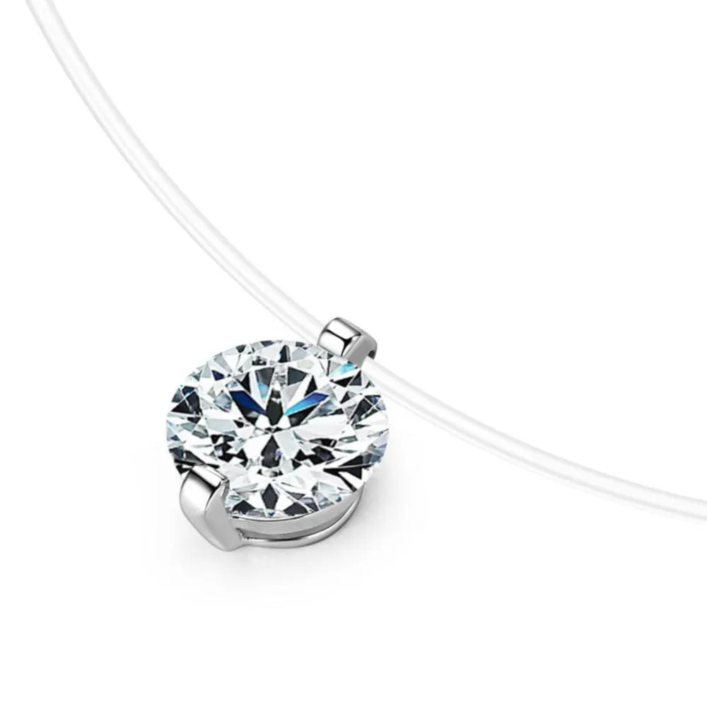 Collar Stella | Punto de Luz Flotante con Moissanita 1ct