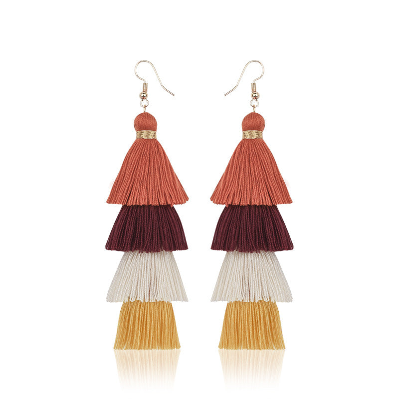 Pendientes Étnicos de Hilo y Ratán INÉS • Estilo Boho